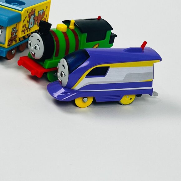 Thomas & Friends Mini Train Toy 4 Colorful Characters Engines & 2 Train Cars - Picture 5 of 9